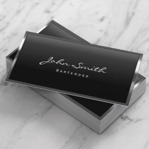 Bartender Coola Metall Gräns Modern Visitkort