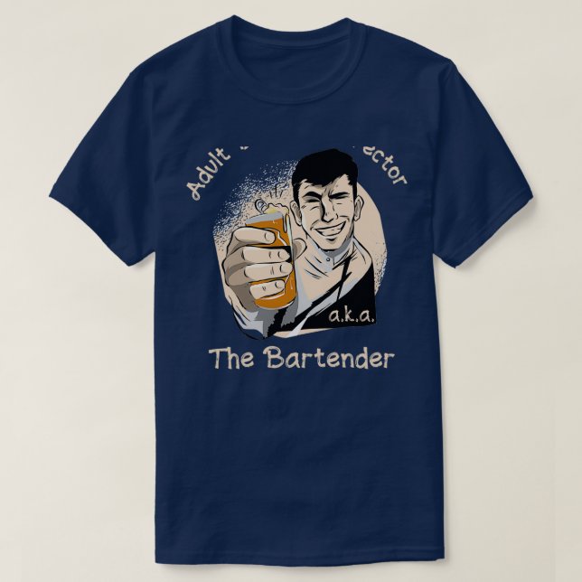 Bartender Day Care Vuxen Pun T Shirt (Design framsida)