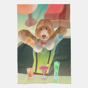 Bartender Dog: Neon Bar & Cocktail Mixology Kökshandduk