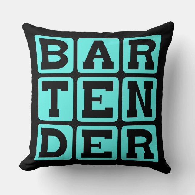 Bartender, Drink Dispenser Kudde (Framsida)