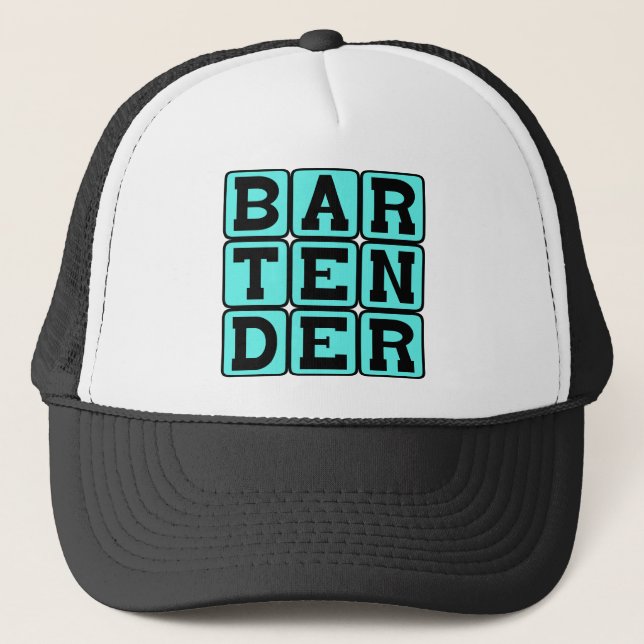 Bartender, Drink Dispenser Truckerkeps (Framsida)