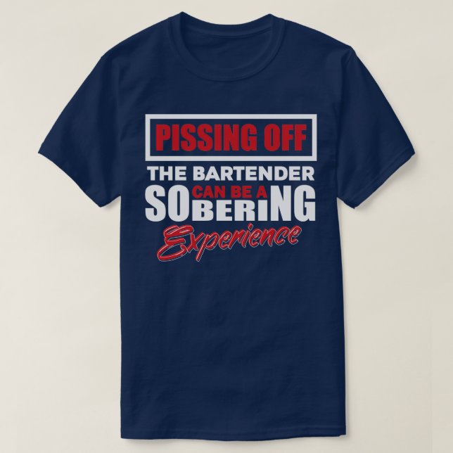 Bartender-dryck i restauranger t shirt (Design framsida)
