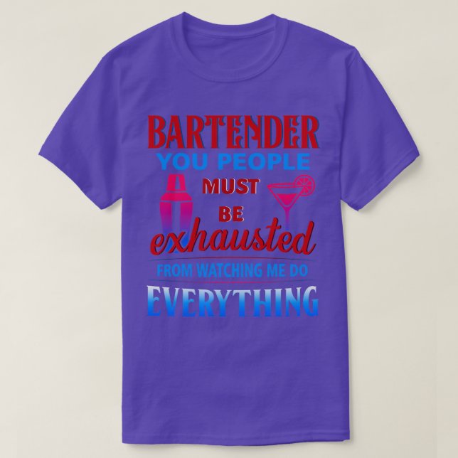 BARTENDER DU FOLK MÅSTE T SHIRT (Design framsida)