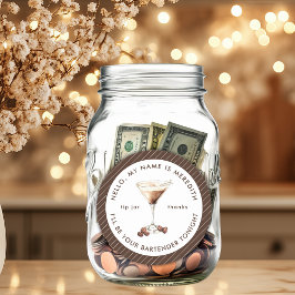 Bartender Espresso Martini Tipsburk Runt Klistermärke