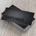 Bartender fet text minimalistisk Vin Visitkort<br><div class="desc">Professionell Black Out Bartender-Affärskortet.</div>