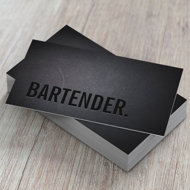 Bartender fet text minimalistisk Vin Visitkort (Skapare uppladdad)