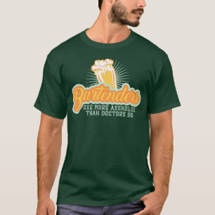 Bartender För manar Kvinnor Mixolog Tapster Chef 2 T Shirt