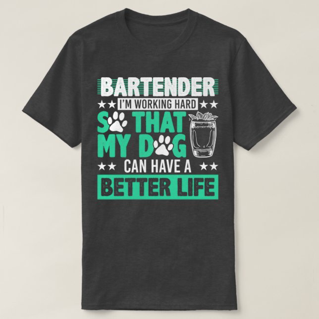 Bartender Funny 7 T Shirt (Design framsida)
