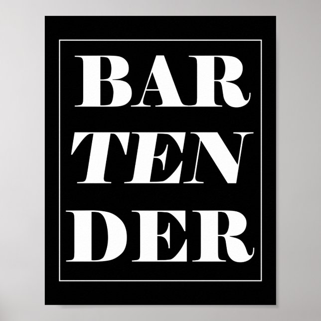 Bartender Funny Bartender Mixolog Poster (Framsidan)