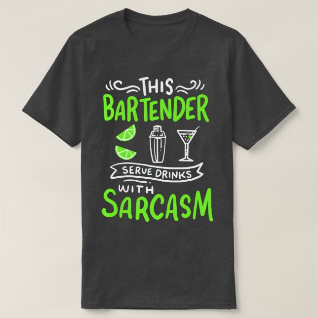 Bartender Funny Bartender T Shirt (Design framsida)