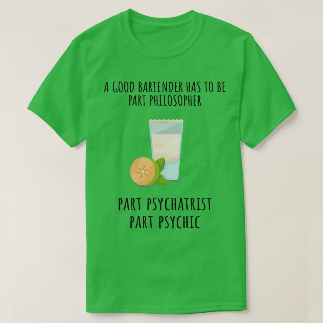 Bartender Funny Satt 14 T Shirt (Design framsida)