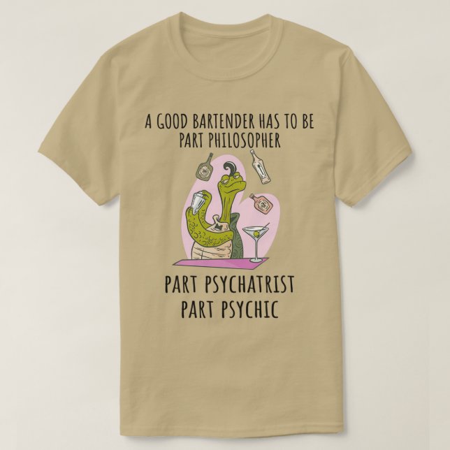 Bartender Funny Say 6 T Shirt (Design framsida)