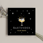 Bartender Glamous Cocktail Funny Champagne Girl Fyrkantigt Visitkort<br><div class="desc">Dessa vackra affärskort skulle vara en perfekt för bartender/servitör eller någon annan ockupation som du väljer. Lägg enkelt till din egen namn genom att klicka på alternativet "Anpassa den här mallen". Om du har några konstruktionsrelaterade frågor/förfrågningar,  tveka inte att kontakta oss.</div>