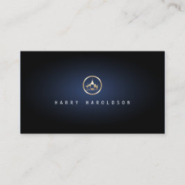 Bartender Glass Icon Blue Glow Food Service Visitkort