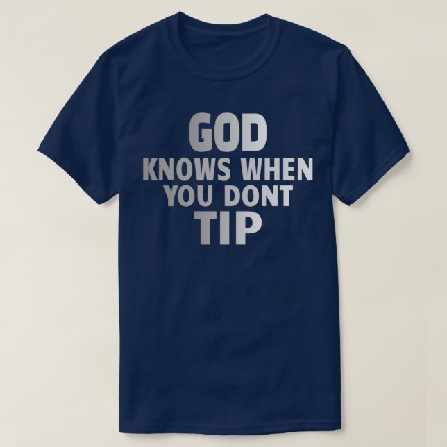 BARTENDER Gods vet T Shirt (Design framsida)