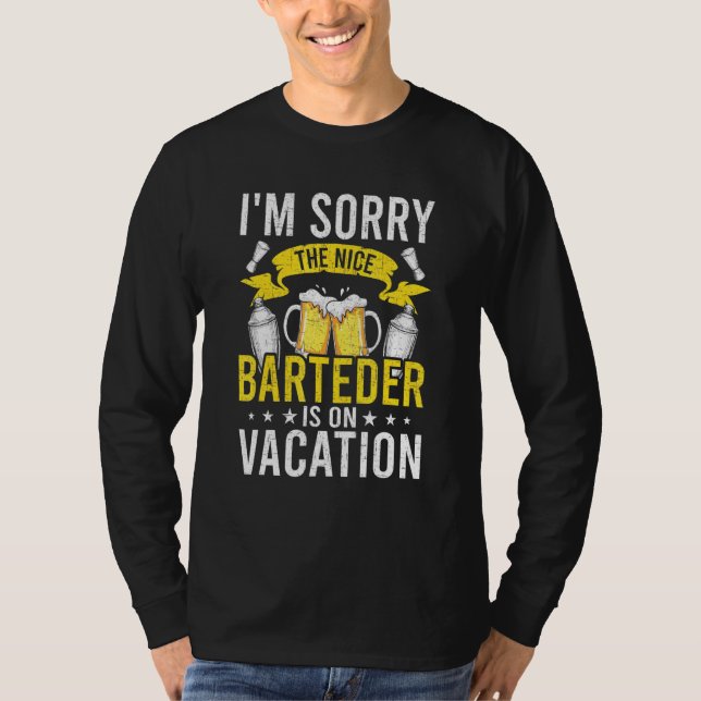 Bartender håller på att vakna t shirt (Framsida)