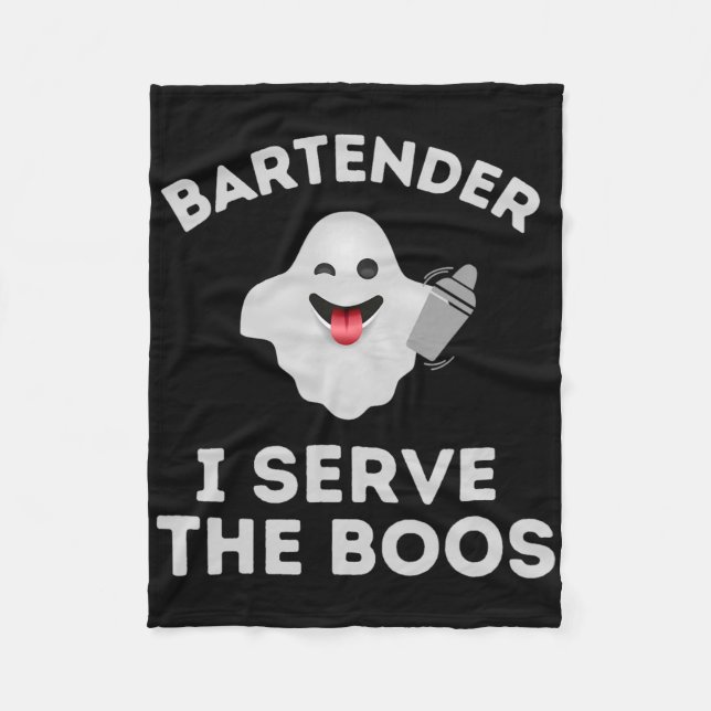 Bartender Halloween Shirt Bartender Ghost I  Fleecefilt (Framsidan)