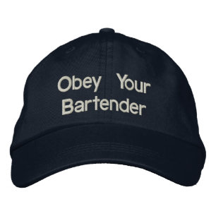 Bartender Hats - Obey Your Bartender Broderad Keps