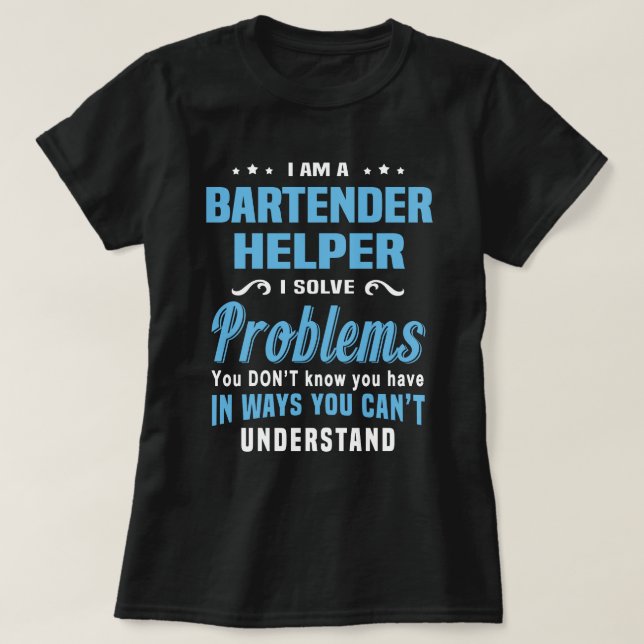 Bartender Helper T Shirt (Design framsida)