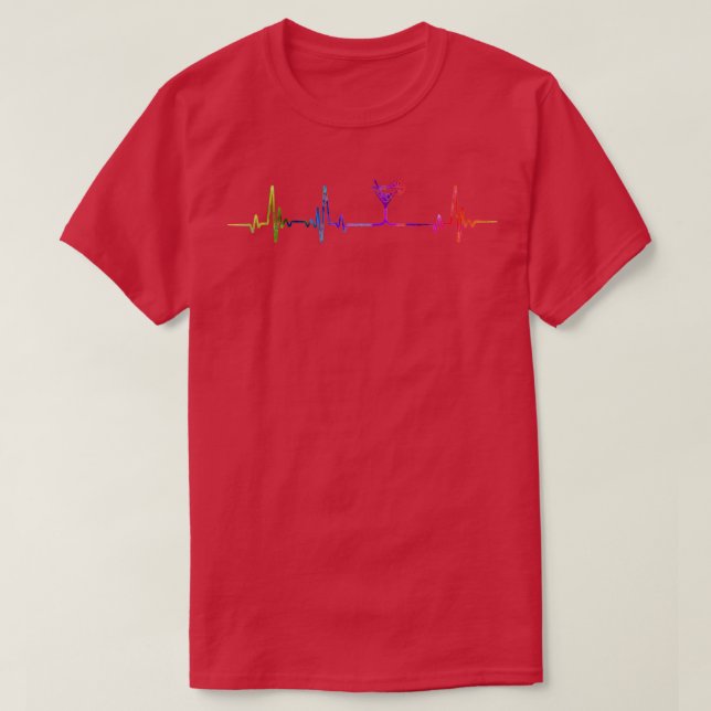 Bartender hjärtslag, vattenfärg 2 t shirt (Design framsida)