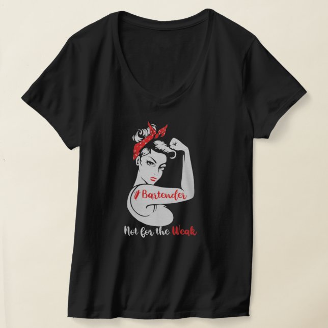 BARTENDER INTE FÖR SVAGHETEN T SHIRT (Laydown)