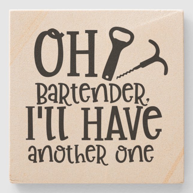 Bartender, jag har en till. stenunderlägg (Framsidan)