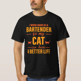 Bartender Kärlek för katt T Shirt