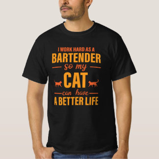 Bartender Kärlek för katt T Shirt
