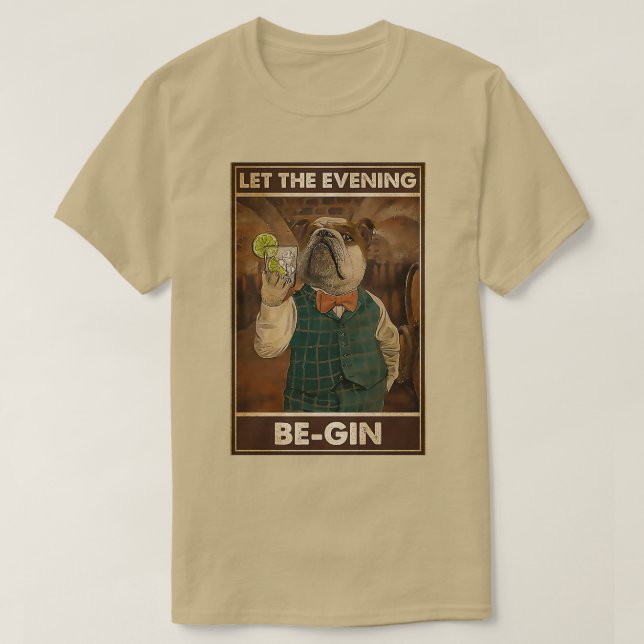 Bartender lät kvällen börja t shirt (Design framsida)