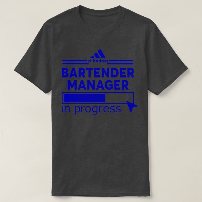 BARTENDER MANAGER 7 T SHIRT (Design framsida)