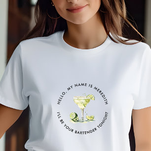 Bartender Margarita Cocktail Personlig Event T Shirt