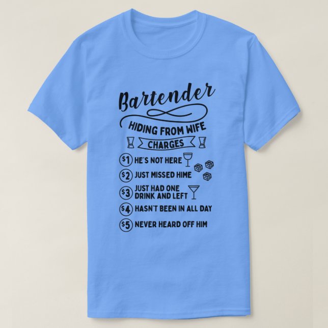 Bartender Mixer Mixology Pub Servitör Gift 23 T Shirt (Design framsida)