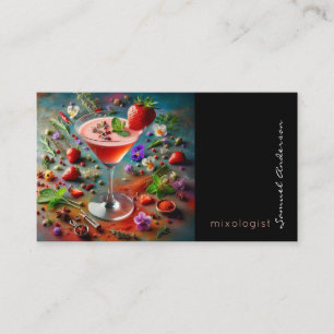 Bartender Mixolog Affärskort Visitkort