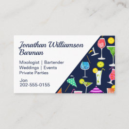 Bartender Mixolog Cocktail Visitkort