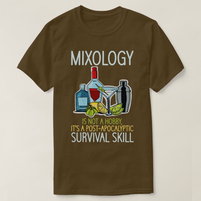 Bartender Mixolog Cocktails Pub Drinks T Shirt (Design framsida)