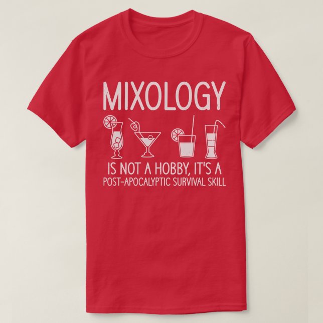 Bartender Mixolog Cocktails Pub Drinks T Shirt (Design framsida)