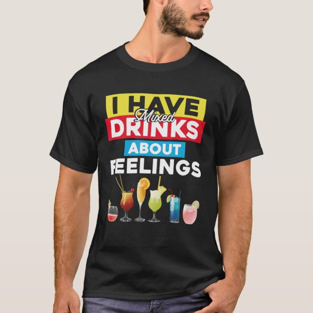 Bartender Mixolog jag har blandade drycker om avgi T Shirt (Framsida)