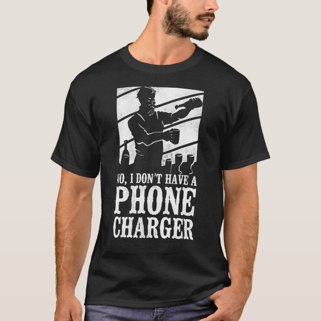 Bartender Mixolog Nej, jag har ingen Mobil charm T Shirt (Framsida)