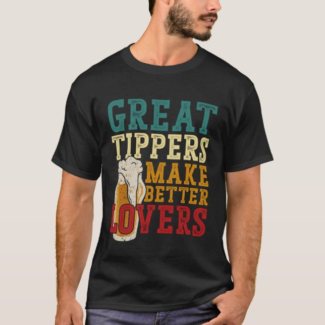 Bartender Mixolog Underbar Tippers gör bättre T Shirt (Framsida)