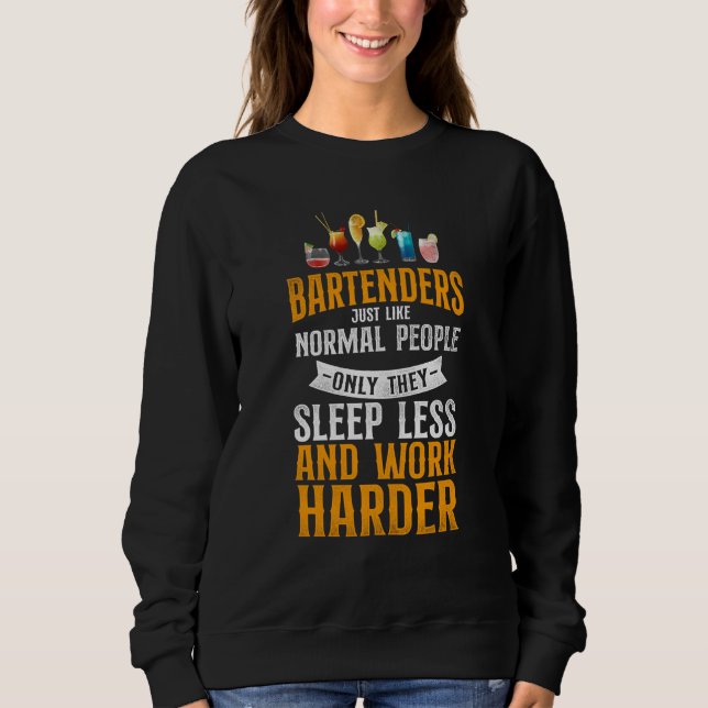 Bartender Mixologist Bartenders Precis Som Vanliga T Shirt (Framsida)