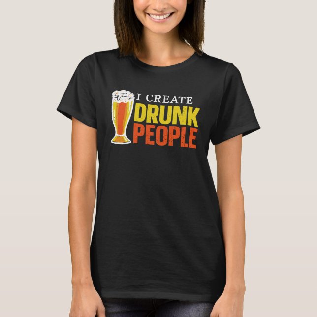 Bartender Mixologist Jag Skapar Berusade Människor T Shirt (Framsida)