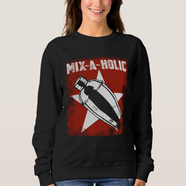 Bartender Mixologist Mix A Holic T Shirt (Framsida)