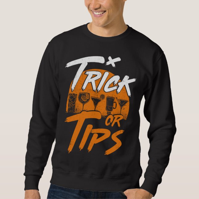 Bartender Mixologist Trick Or Tips Lång Ärmad Tröja (Framsida)