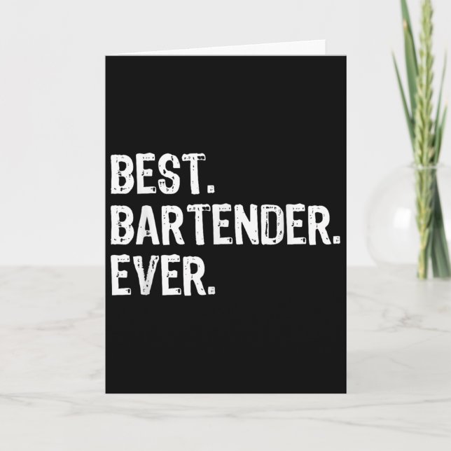 Bartender någonsin bartending rolig present jul  kort (Framsida)