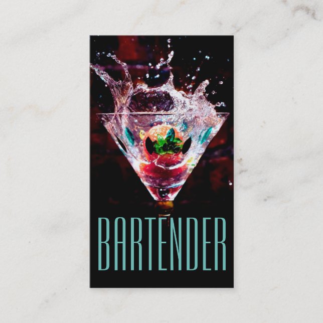 Bartender Nightlife-Affärskortet Visitkort (Framsida)