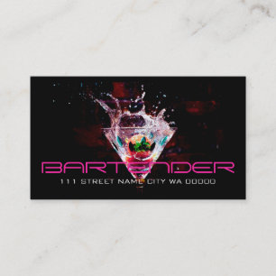 Bartender Nightlife-Affärskortet Visitkort