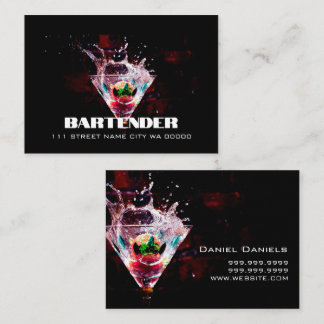 Bartender Nightlife Business Card Visitkort