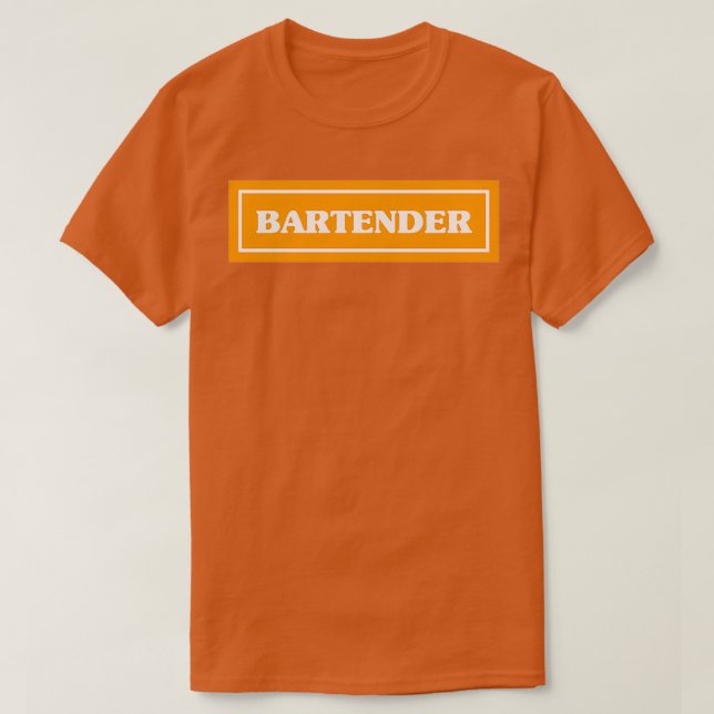Bartender Orange T Shirt (Design framsida)