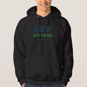 Bartender Pour Me ännu en Pub Roligt Hoodie