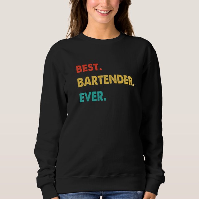 Bartender Professional Retro Best Bartender någons T Shirt (Framsida)